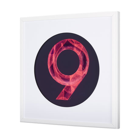 Numbers IX by Mercana Studio a Hand Embellished Textured Framed Art Print Matted under Glass from Mercana - Luna Furniture