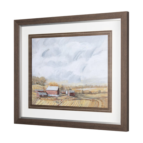 Farmland View I by Mercana Studio a Hand Embellished Textured Framed Art Print from Mercana - Luna Furniture