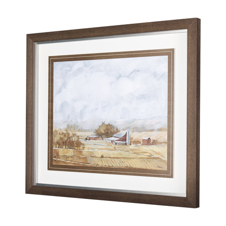 Farmland View II by Mercana Studio a Hand Embellished Textured Framed Art Print from Mercana - Luna Furniture