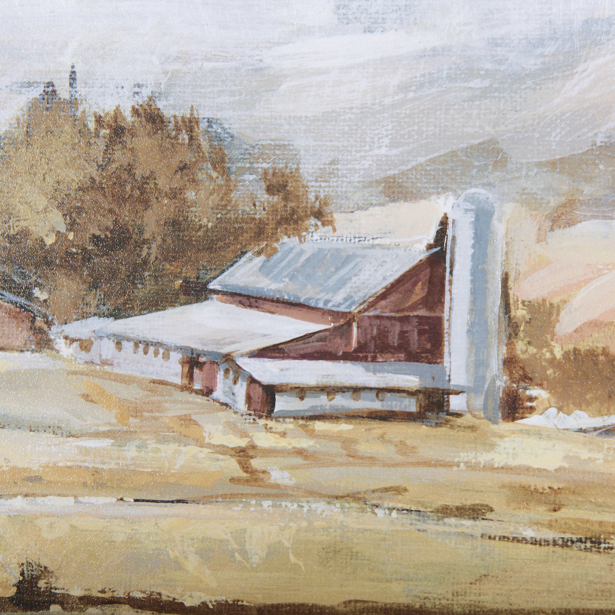 Farmland View II by Mercana Studio a Hand Embellished Textured Framed Art Print from Mercana - Luna Furniture