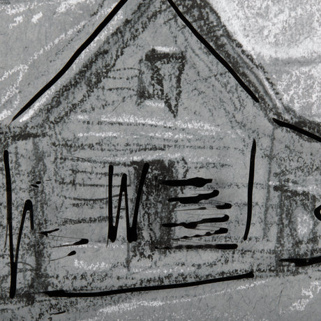 Farm view sketch I by Mercana Studio a Hand Embellished Textured Framed Art Print Matted under Glass from Mercana - Luna Furniture