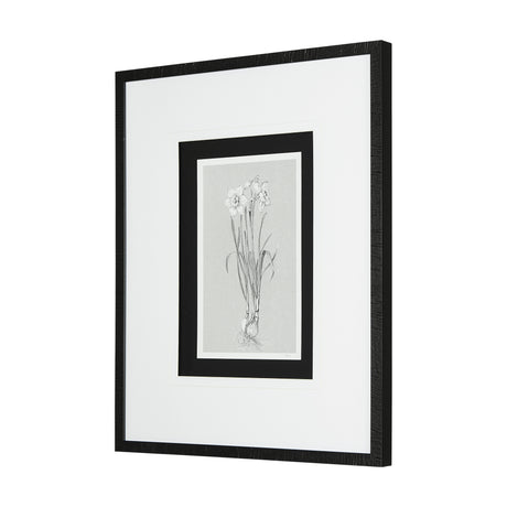 Botanical sketches II (Grey) by Mercana Studio Hand Embellished Framed Art Print Matted under Glass from Mercana - Luna Furniture