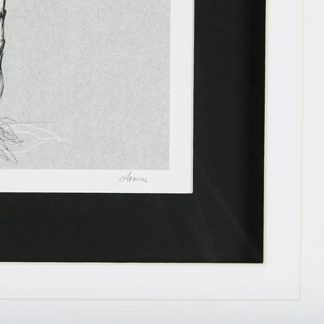 Botanical sketches II (Grey) by Mercana Studio Hand Embellished Framed Art Print Matted under Glass from Mercana - Luna Furniture