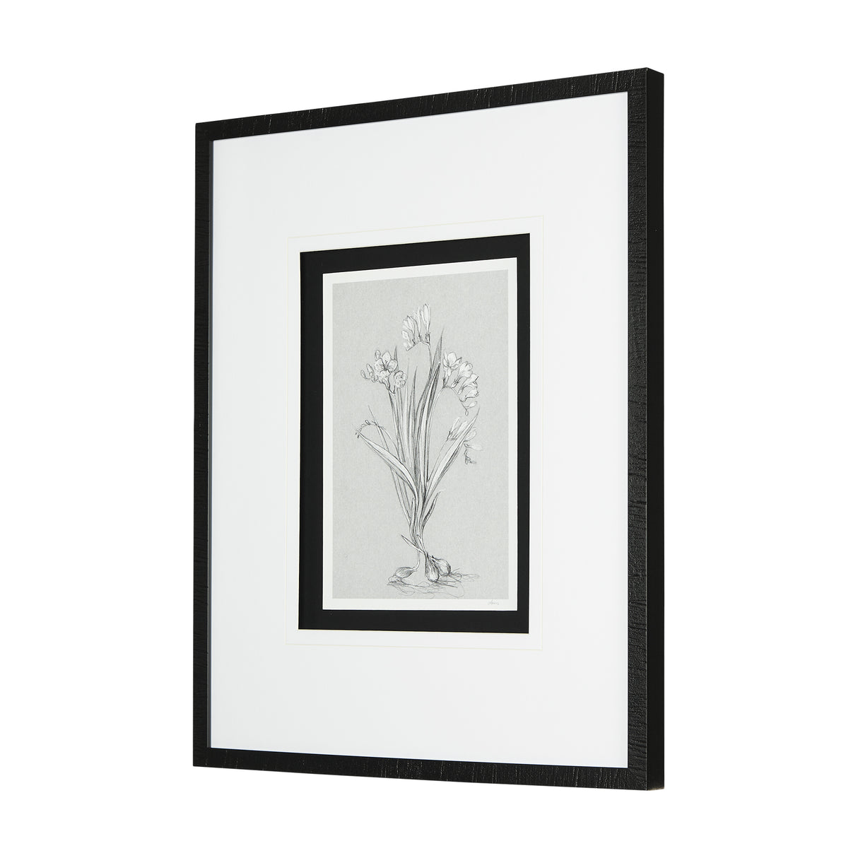 Botanical sketches III (Grey) by Mercana Studio Hand Embellished Framed Art Print Matted under Glass from Mercana - Luna Furniture