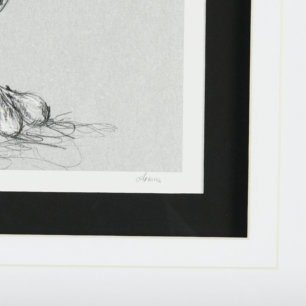 Botanical sketches III (Grey) by Mercana Studio Hand Embellished Framed Art Print Matted under Glass from Mercana - Luna Furniture