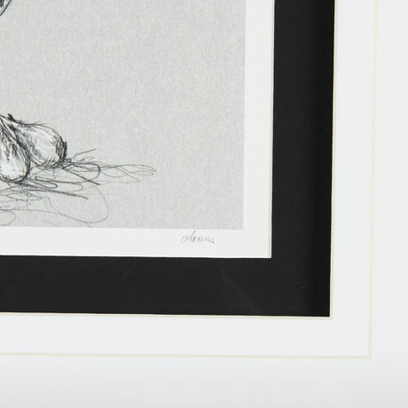 Botanical sketches III (Grey) by Mercana Studio Hand Embellished Framed Art Print Matted under Glass from Mercana - Luna Furniture