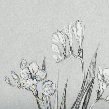 Botanical sketches III (Grey) by Mercana Studio Hand Embellished Framed Art Print Matted under Glass from Mercana - Luna Furniture