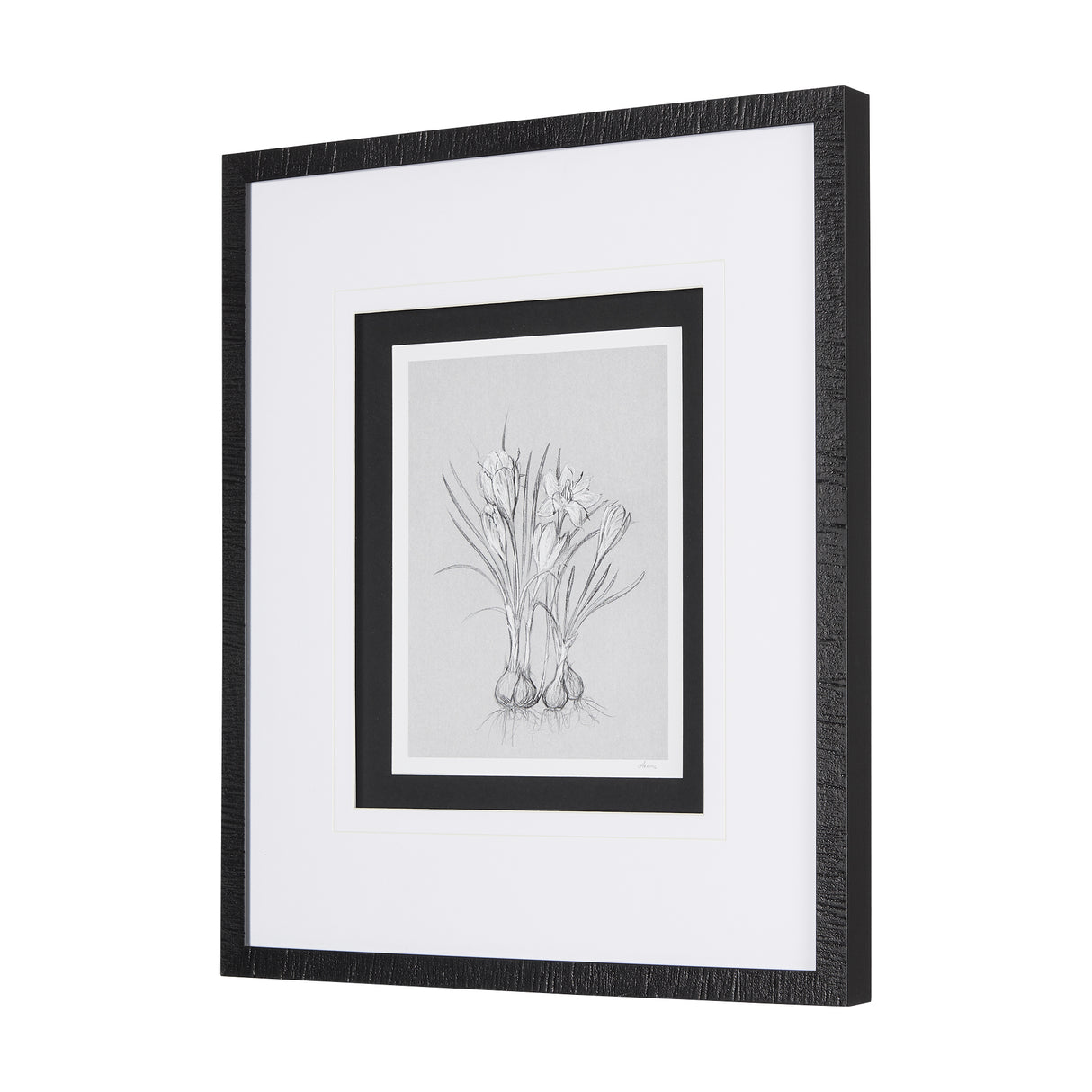 Botanical sketches V (Grey) by Mercana Studio Hand Embellished Framed Art Print Matted under Glass from Mercana - Luna Furniture