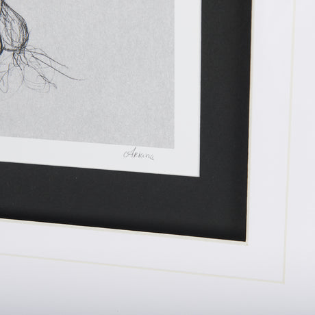 Botanical sketches V (Grey) by Mercana Studio Hand Embellished Framed Art Print Matted under Glass from Mercana - Luna Furniture