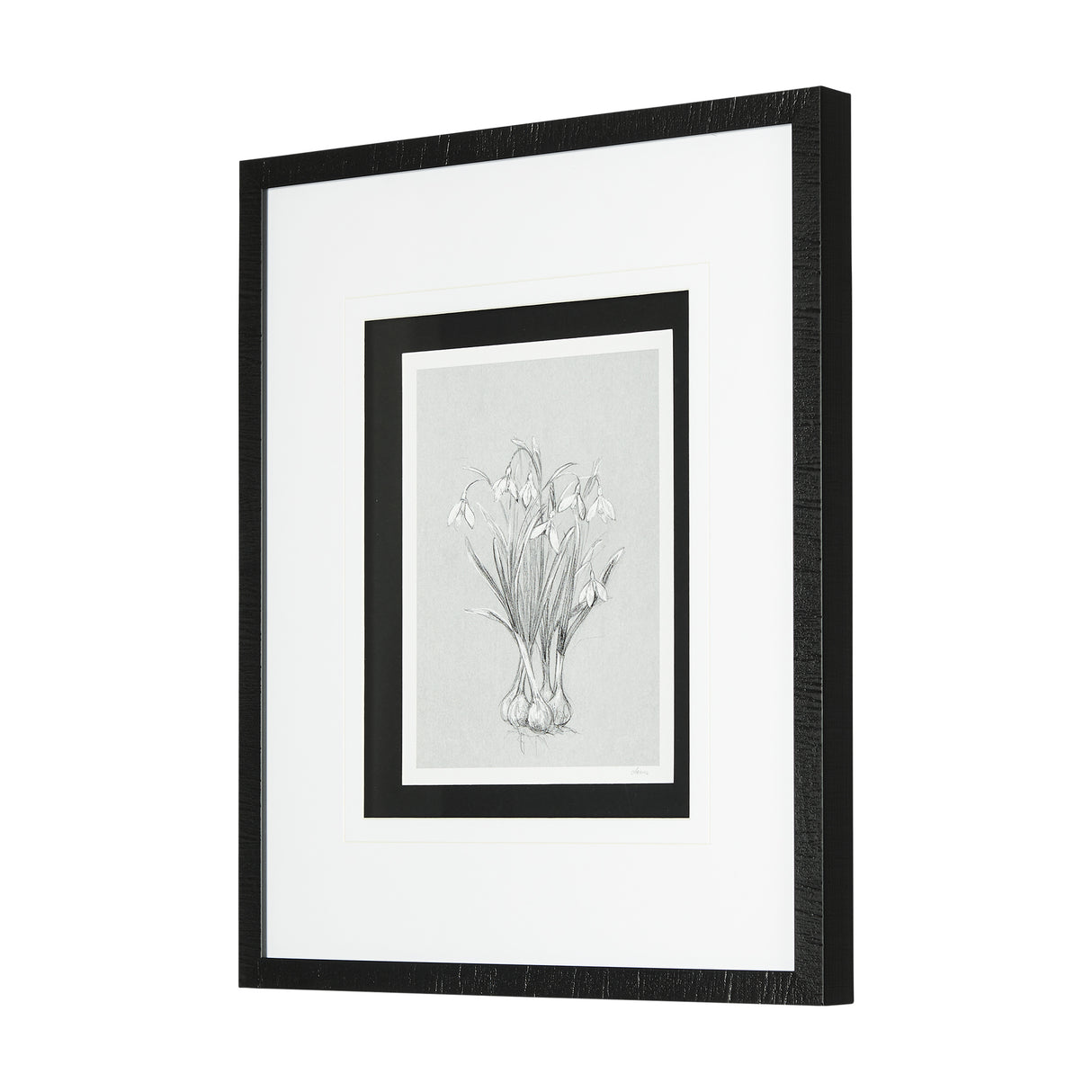 Botanical sketches VI (Grey) by Mercana Studio Hand Embellished Framed Art Print Matted under Glass from Mercana - Luna Furniture