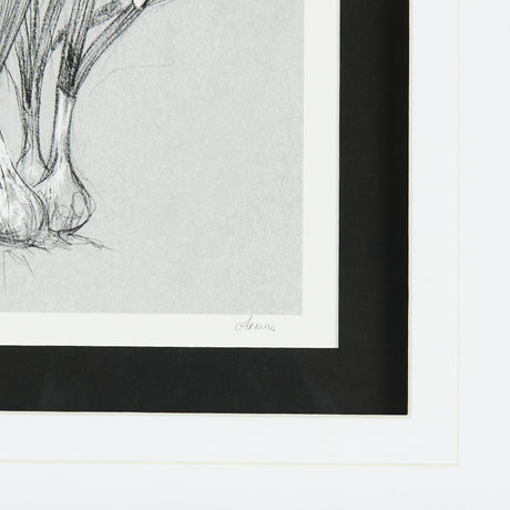 Botanical sketches VI (Grey) by Mercana Studio Hand Embellished Framed Art Print Matted under Glass from Mercana - Luna Furniture