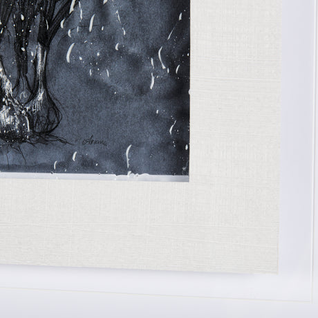 Botanical sketchesVI (Blue) by Mercana Studio Hand Embellished Framed Art Print Matted under Glass from Mercana - Luna Furniture