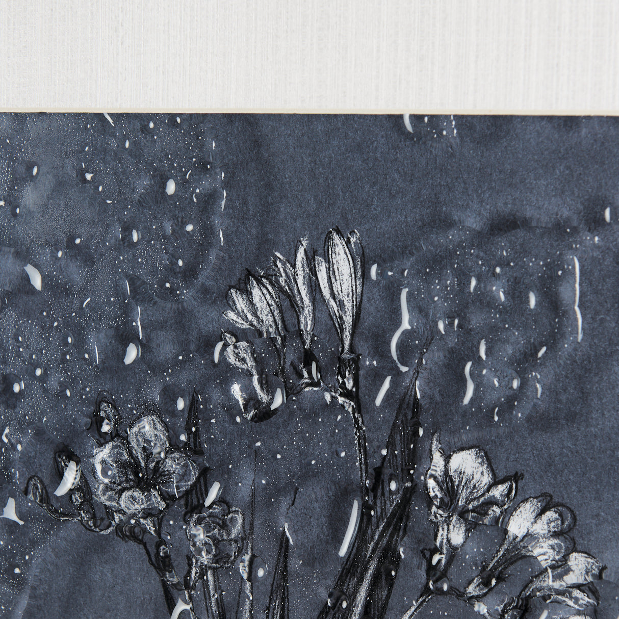 Botanical sketches III (Blue) by Mercana Studio Hand Embellished Framed Art Print Matted under Glass from Mercana - Luna Furniture