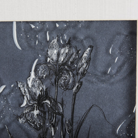 Botanical sketches IV (Blue) by Mercana Studio Hand Embellished Framed Art Print Matted under Glass from Mercana - Luna Furniture