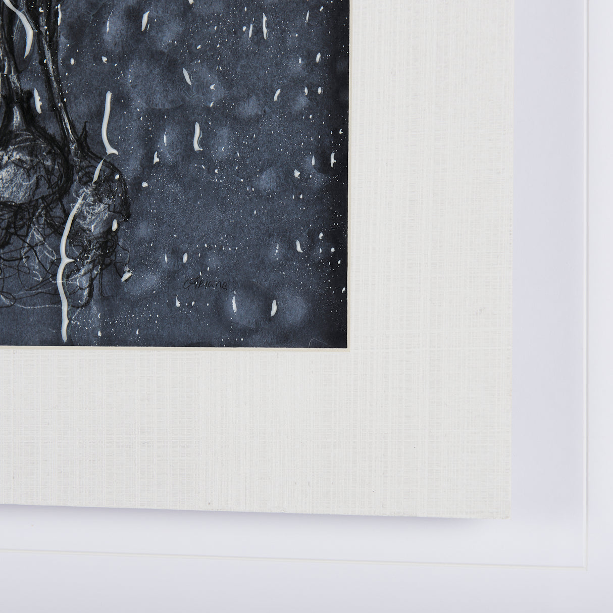 Botanical sketches I (Blue) by Mercana Studio Hand Embellished Framed Art Print Matted under Glass from Mercana - Luna Furniture