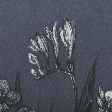 Botanical sketches III (Blue) by Mercana Studio Hand Embellished Framed Art Print Matted under Glass from Mercana - Luna Furniture