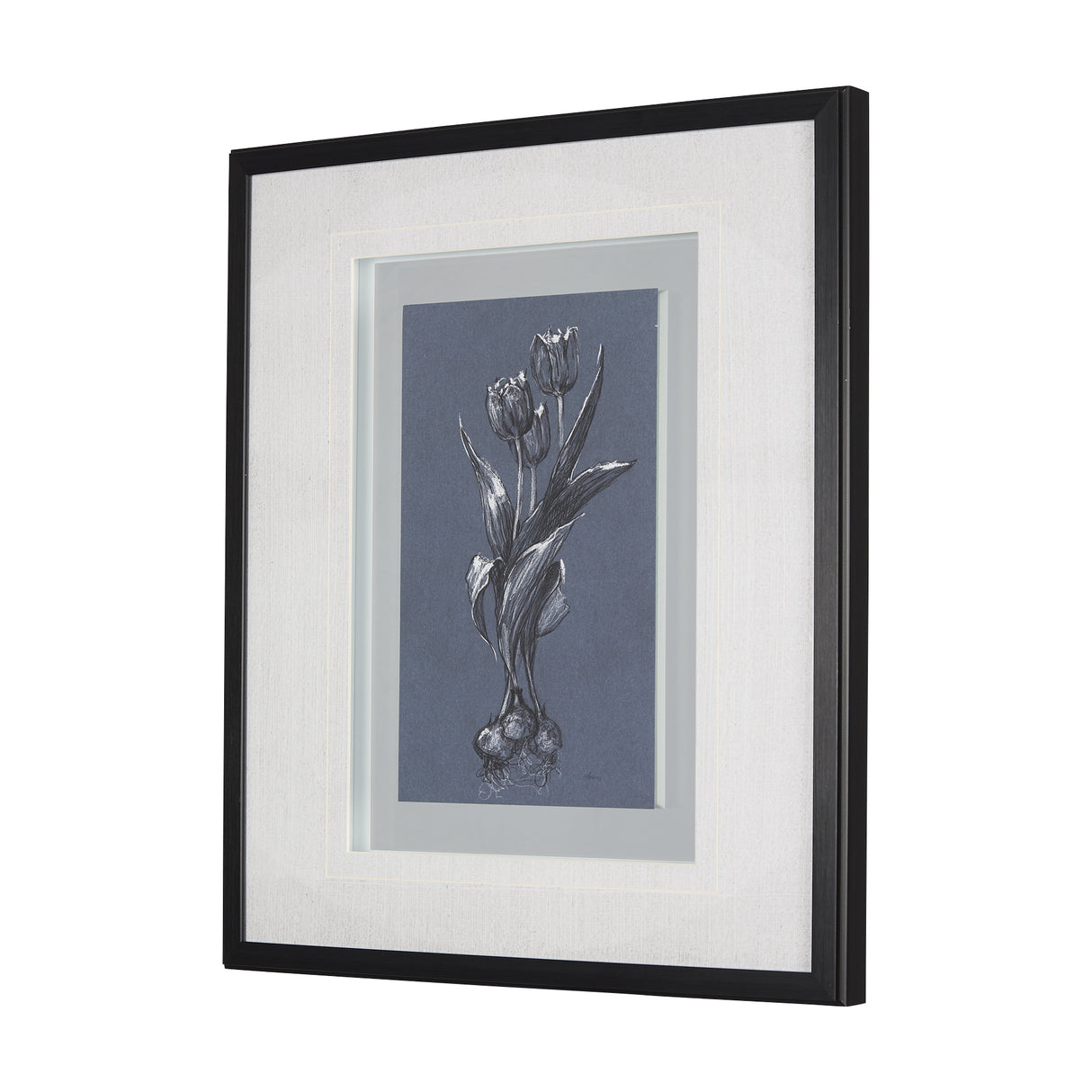 Botanical sketches I (Blue) by Mercana Studio Hand Embellished Framed Art Print Matted under Glass from Mercana - Luna Furniture