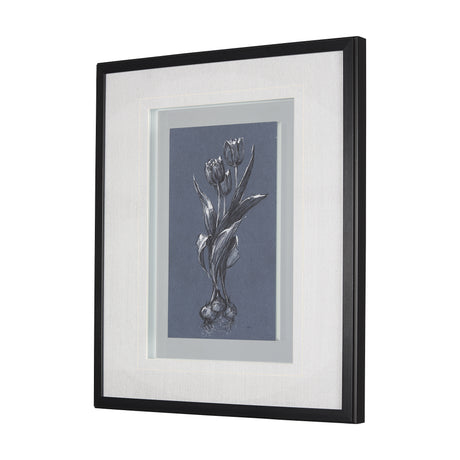 Botanical sketches I (Blue) by Mercana Studio Hand Embellished Framed Art Print Matted under Glass from Mercana - Luna Furniture