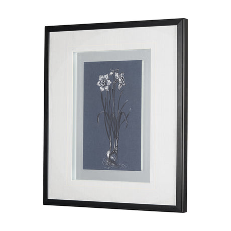 Botanical sketches II (Blue) by Mercana Studio Hand Embellished Framed Art Print Matted under Glass from Mercana - Luna Furniture