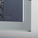 Botanical sketches II (Blue) by Mercana Studio Hand Embellished Framed Art Print Matted under Glass from Mercana - Luna Furniture