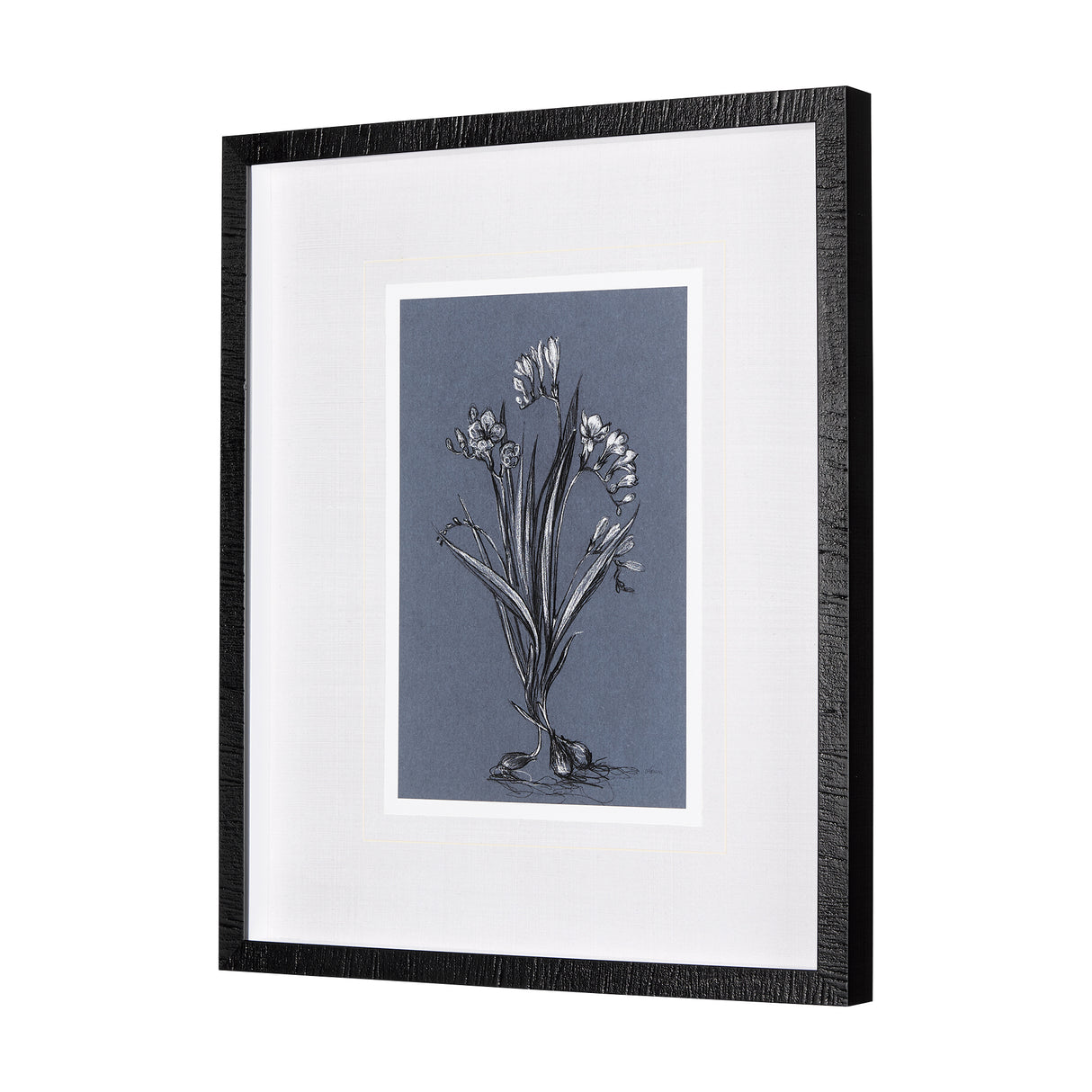 Botanical sketches III (Blue) by Mercana Studio Hand Embellished Framed Art Print Matted under Glass from Mercana - Luna Furniture