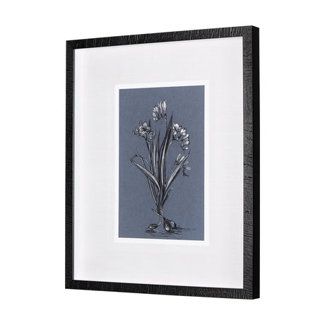 Botanical sketches III (Blue) by Mercana Studio Hand Embellished Framed Art Print Matted under Glass from Mercana - Luna Furniture