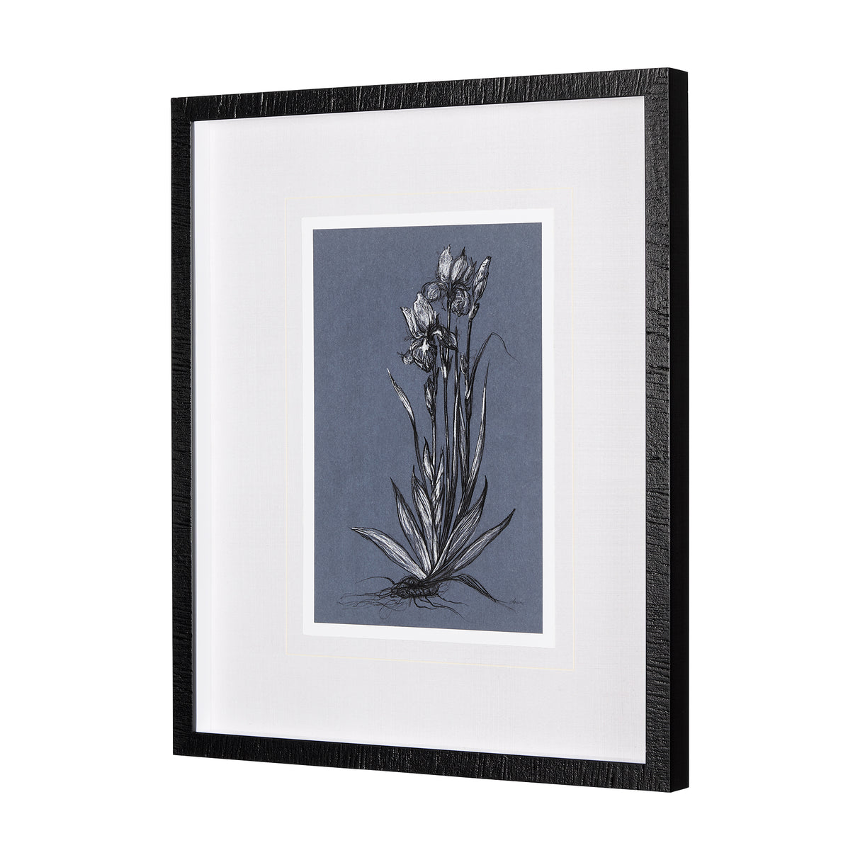 Botanical sketches IV (Blue) by Mercana Studio Hand Embellished Framed Art Print Matted under Glass from Mercana - Luna Furniture