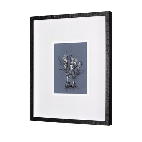 Botanical sketches V (Blue) by Mercana Studio Hand Embellished Framed Art Print Matted under Glass from Mercana - Luna Furniture