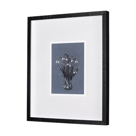 Botanical sketchesVI (Blue) by Mercana Studio Hand Embellished Framed Art Print Matted under Glass from Mercana - Luna Furniture