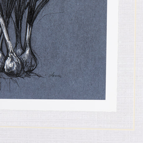 Botanical sketchesVI (Blue) by Mercana Studio Hand Embellished Framed Art Print Matted under Glass from Mercana - Luna Furniture