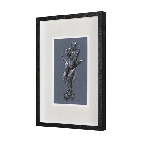 Botanical sketches I (Blue) by Mercana Studio Hand Embellished Framed Art Print Matted under Glass from Mercana - Luna Furniture