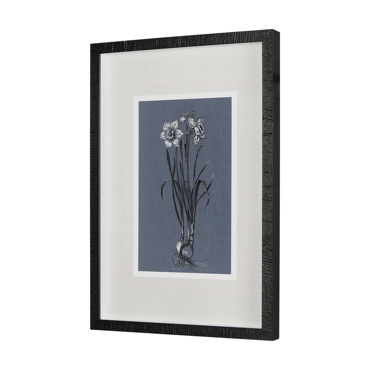 Botanical sketches I (Blue) by Mercana Studio Hand Embellished Framed Art Print Matted under Glass from Mercana - Luna Furniture