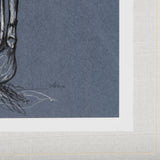 Botanical sketches I (Blue) by Mercana Studio Hand Embellished Framed Art Print Matted under Glass from Mercana - Luna Furniture