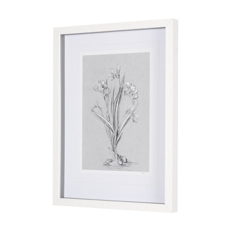 Botanical sketches III (Grey) by Mercana Studio Hand Embellished Framed Art Print Matted under Glass from Mercana - Luna Furniture