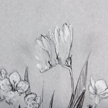 Botanical sketches III (Grey) by Mercana Studio Hand Embellished Framed Art Print Matted under Glass from Mercana - Luna Furniture
