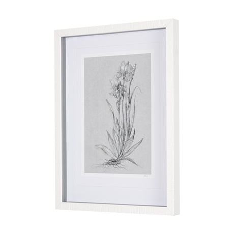 Botanical sketches IV (Grey) by Mercana Studio Hand Embellished Framed Art Print Matted under Glass from Mercana - Luna Furniture