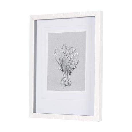 Botanical sketches VI (Grey) by Mercana Studio Hand Embellished Framed Art Print Matted under Glass from Mercana - Luna Furniture