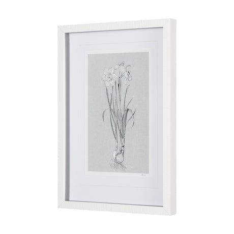 Botanical sketches II (Grey) by Mercana Studio Hand Embellished Framed Art Print Matted under Glass from Mercana - Luna Furniture