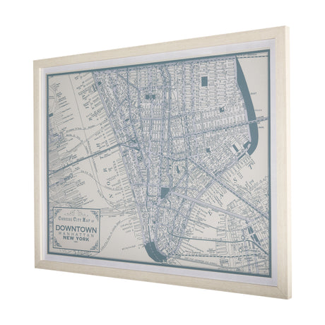 Manhattan Map II by Mercana Studio a Hand Embellished Textured Framed Art Print Matted under Glass from Mercana - Luna Furniture