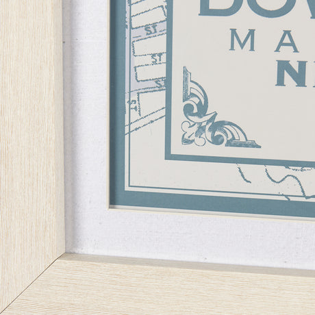 Manhattan Map II by Mercana Studio a Hand Embellished Textured Framed Art Print Matted under Glass from Mercana - Luna Furniture
