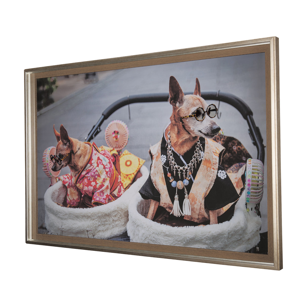 Clever Canines by Mercana Studio a Hand Embellished Textured Framed Photo Art Print Matted under Gla from Mercana - Luna Furniture