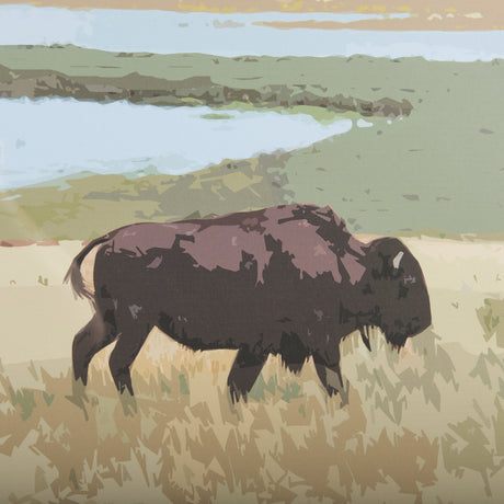 National Park - Yellowstone by Mercana Studio a Framed Art Print Matted under Glass from Mercana - Luna Furniture