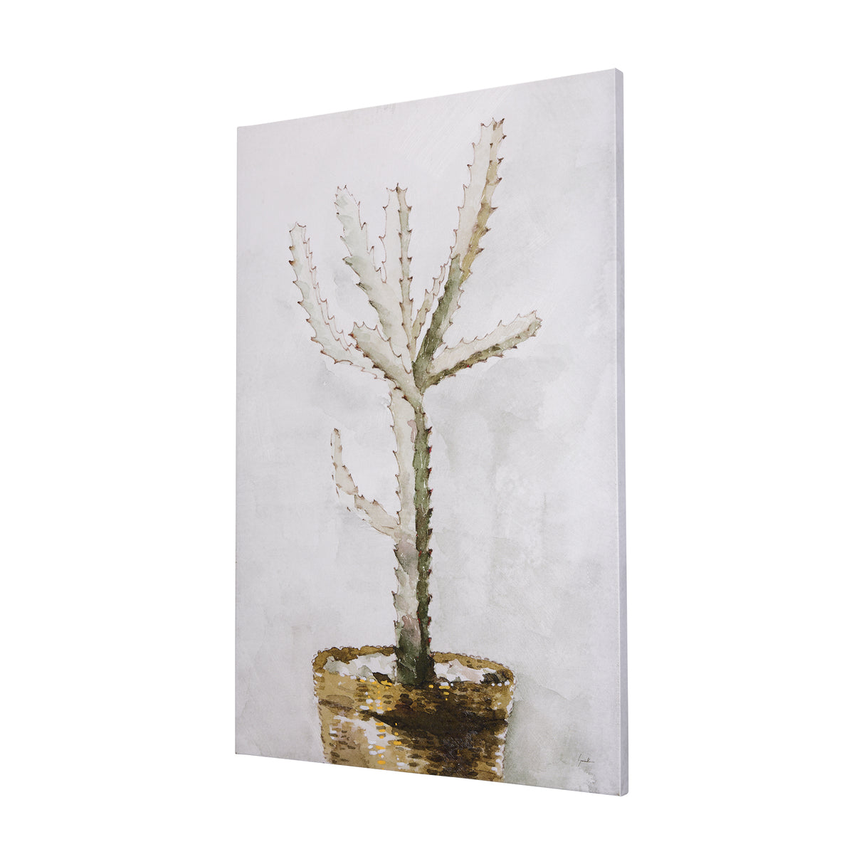 Cactus I by Mercana Studio a Hand Embellished Textured Canvas from Mercana - Luna Furniture