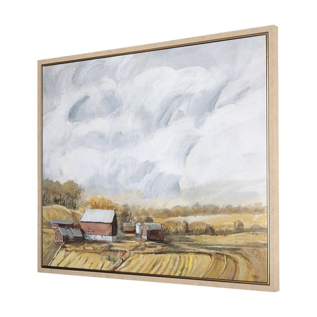 Farmland view I by Mercana Studio a Hand Embellished Textured Framed Canvas from Mercana - Luna Furniture