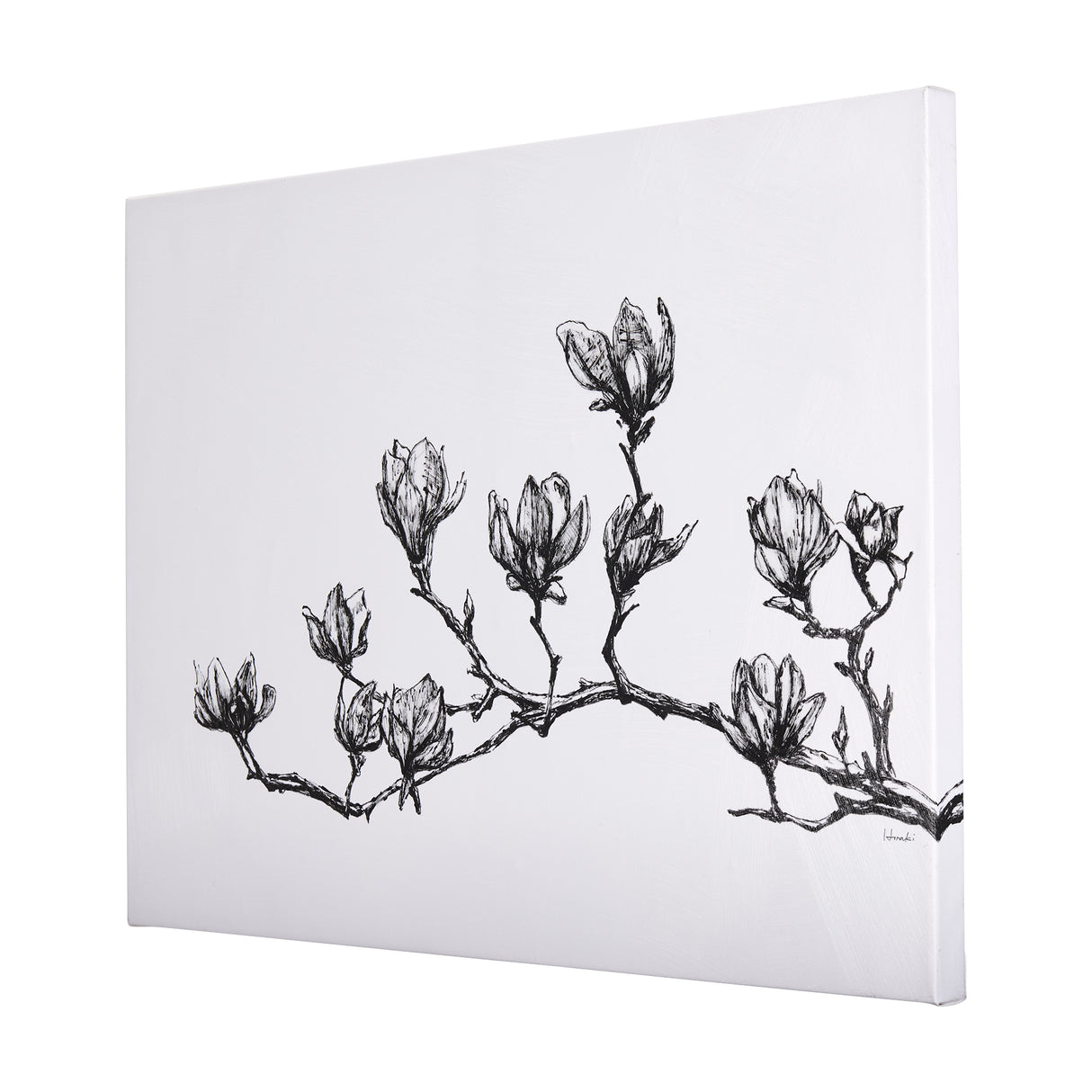 Magnolia II by Mercana Studio a Hand Embellished Textured Canvas from Mercana - Luna Furniture