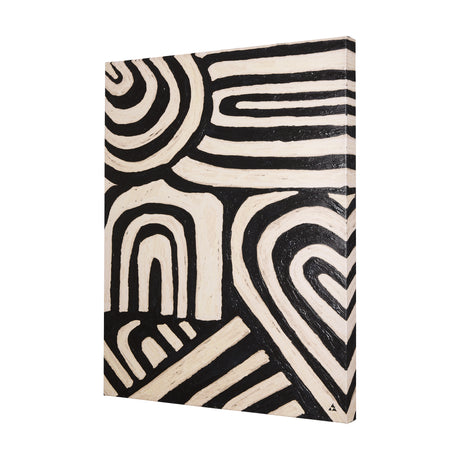 Clay Pattern II by Mercana Studio a Hand Embellished Textured Canvas from Mercana - Luna Furniture