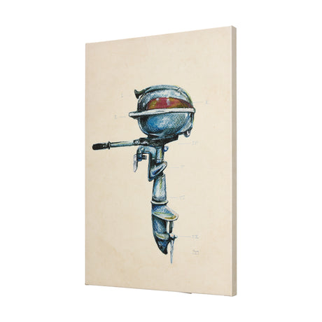 Vintage Motor I by Mercana Studio a Hand Embellished Textured Canvas from Mercana - Luna Furniture