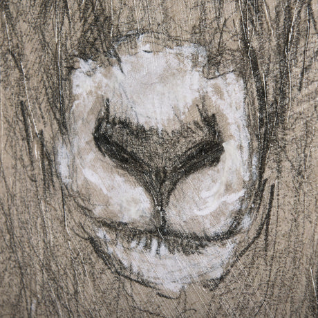Sketch of animal I (Wild sheep) by Mercana Studio a Hand Embellished Textured Canvas from Mercana - Luna Furniture