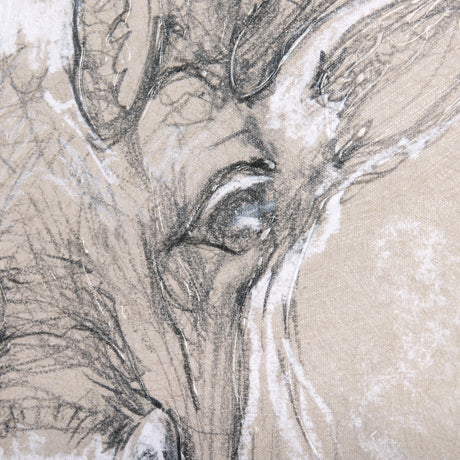 Sketch of animal II (Caribou) by Mercana Studio a Hand Embellished Textured Canvas from Mercana - Luna Furniture