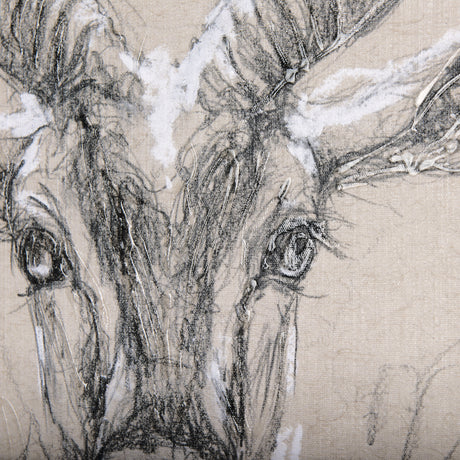 Sketch of animal III (Antelope) by Mercana Studio a Hand Embellished Textured Canvas from Mercana - Luna Furniture